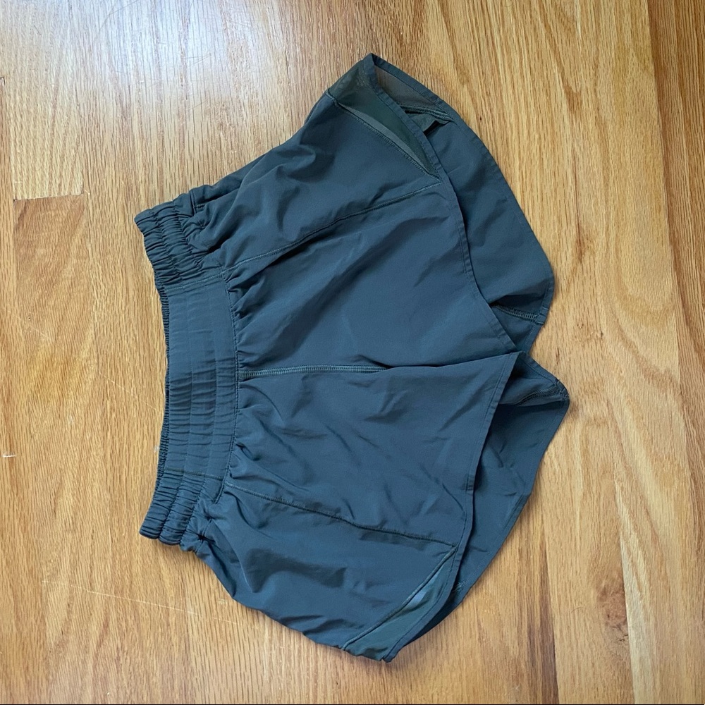 Lululemon shorts size 4 in olive green.